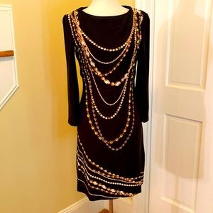 MIDI dress with stones and beads